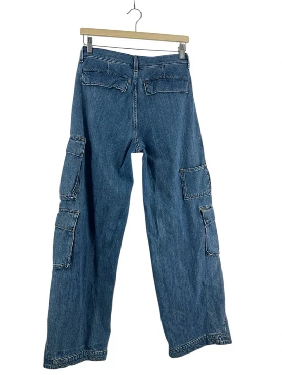 Aritzia Denim Forum The 90's Millie hi-rise cargo jeans loose barrel sz 26 - Picture 7 of 10